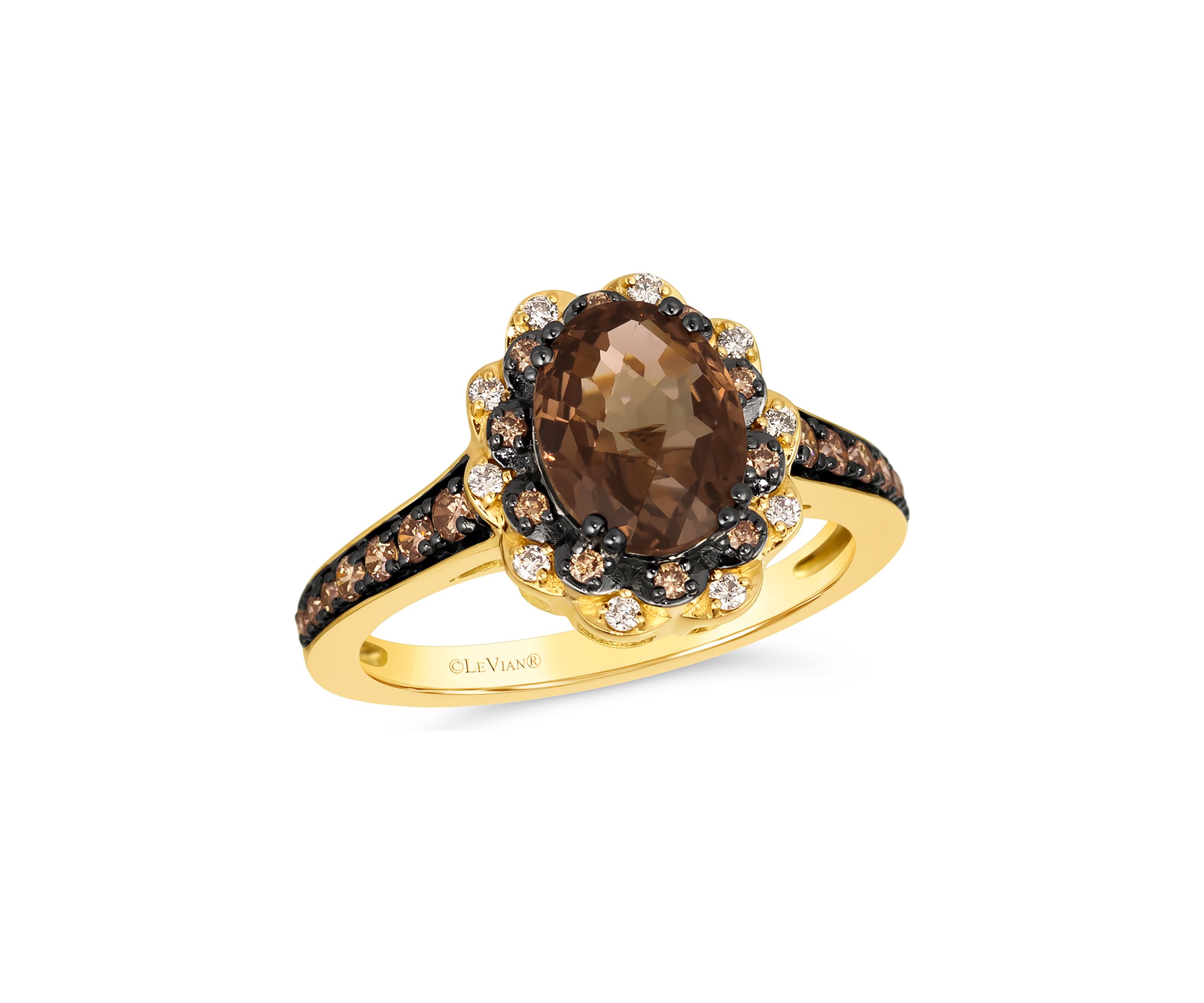  Ring featuring 1/3 ct. t.w. Chocolate Diamonds®, 1/15 ct. t.w. Nude Diamonds™ set in 14K Honey Gold™