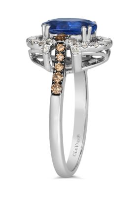 1.75 ct. t.w. Blueberry Tanzanite®, 1/5 ct. t.w. Chocolate Diamonds®, 3/8 ct. t.w. Nude Diamonds™ Ring in 14K Vanilla Gold®