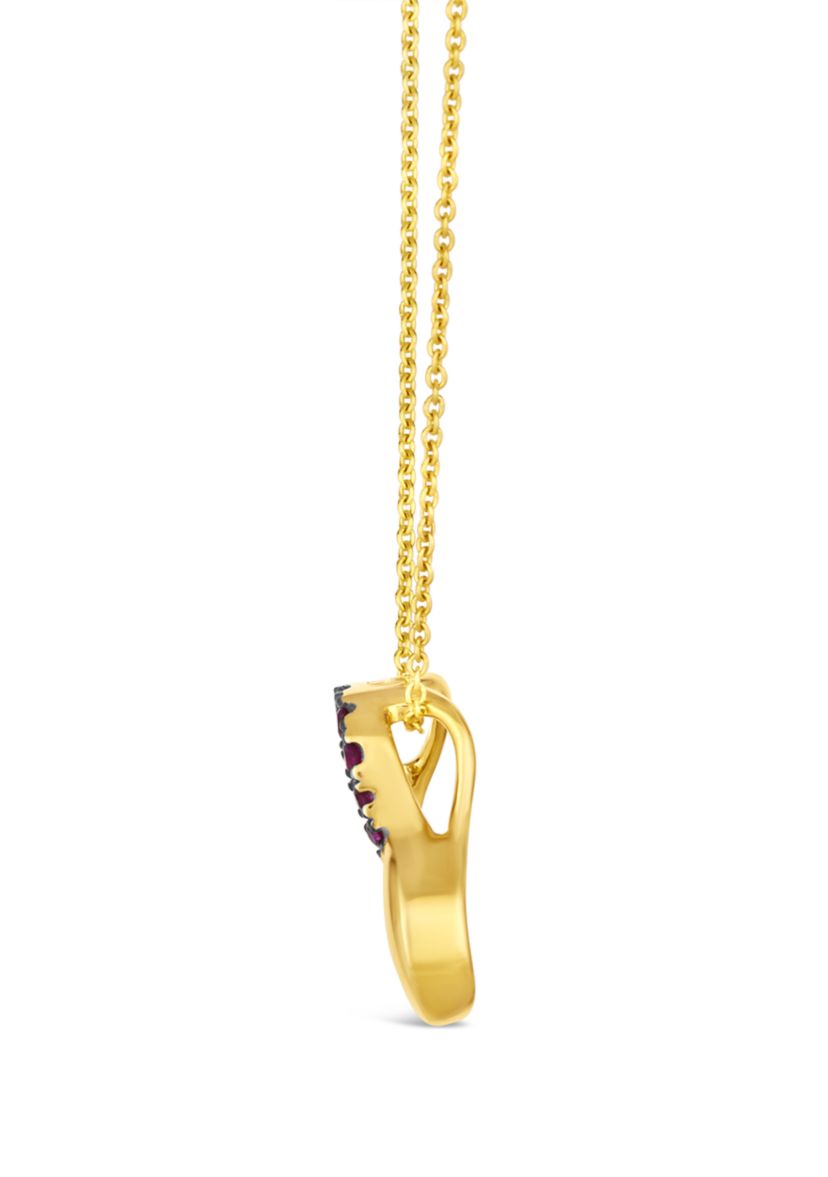 x Godiva 1/5 ct. t.w. Passion Ruby™ Pendant Necklace in 14K Honey Gold™