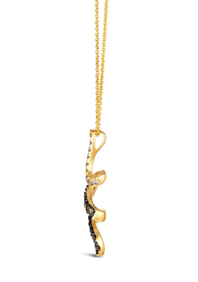 1/2 ct. t.w. Chocolate Ombré Diamonds® Ombré Pendant Necklace in 14K Honey Gold™
