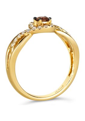 1/5 ct. t.w. Chocolate Diamonds®, 1/4 ct. t.w. Nude Diamonds™ Ring in 14K Honey Gold™