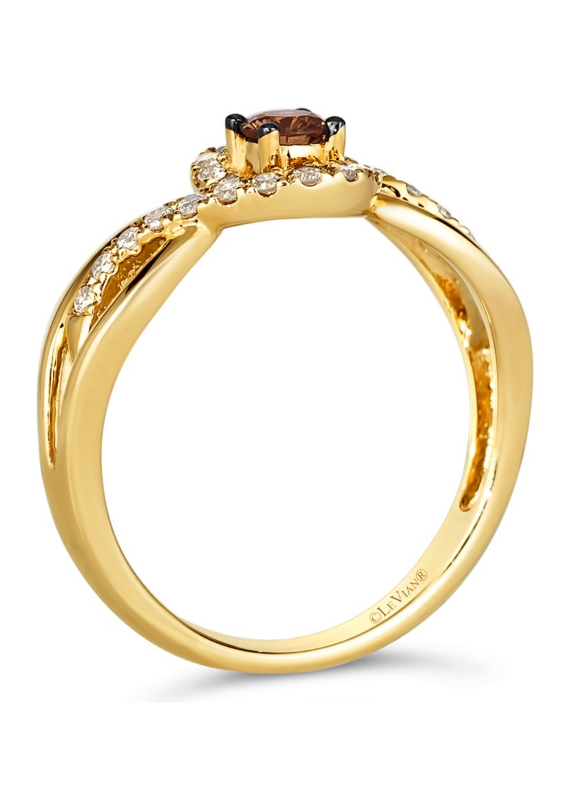 1/5 ct. t.w. Chocolate Diamonds®, 1/4 ct. t.w. Nude Diamonds™ Ring in 14K Honey Gold™
