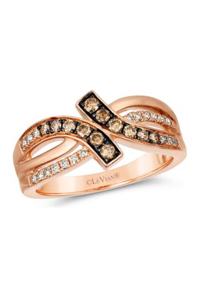 3/8 ct. t.w. Chocolate Ombré Diamonds® Ring in 14K Strawberry Gold®