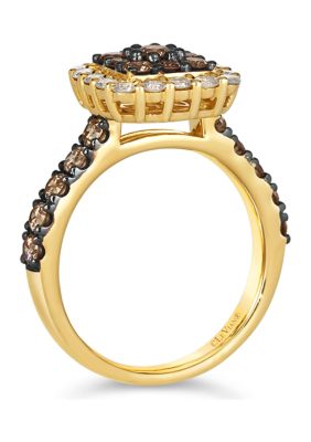  Ring featuring 1 ct. t.w. Chocolate Diamonds®, 1/2 ct. t.w. Nude Diamonds™ set in 14K Honey Gold™