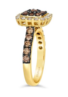  Ring featuring 1 ct. t.w. Chocolate Diamonds®, 1/2 ct. t.w. Nude Diamonds™ set in 14K Honey Gold™