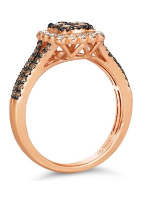 1/2 ct. t.w. Chocolate Diamonds®, 1/4 ct. t.w. Nude Diamonds™ Ring in 14K Strawberry Gold®