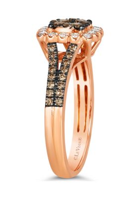 1/2 ct. t.w. Chocolate Diamonds®, 1/4 ct. t.w. Nude Diamonds™ Ring in 14K Strawberry Gold®