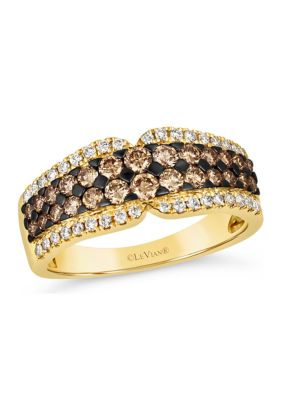 3/4 ct. t.w. Chocolate Diamonds®, 1/4 ct. t.w. Nude Diamonds™ Ring in 14K Honey Gold™