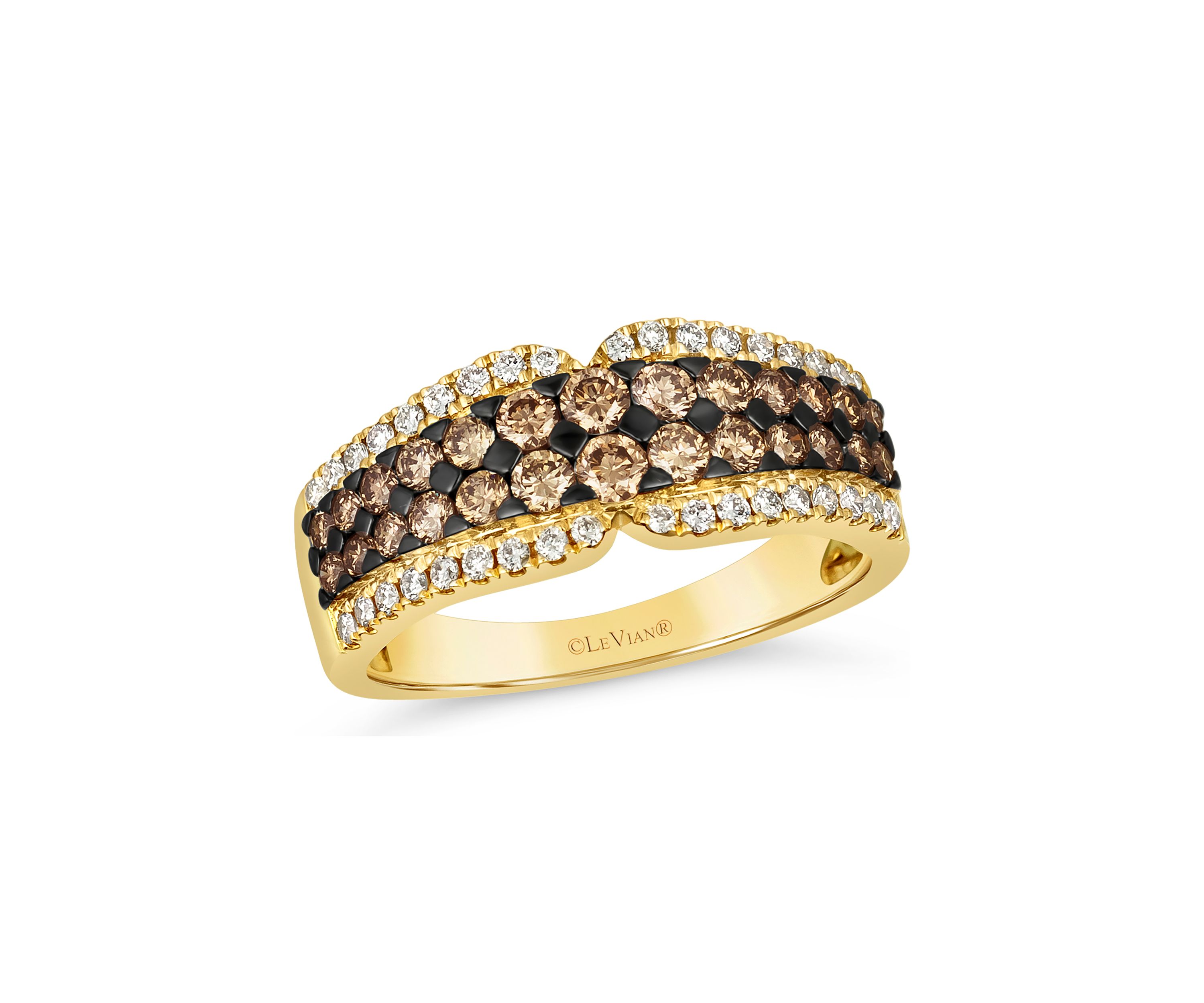 3/4 ct. t.w. Chocolate Diamonds®, 1/4 ct. t.w. Nude Diamonds™ Ring in 14K Honey Gold™