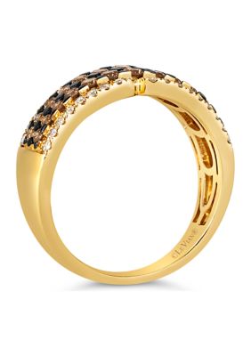 3/4 ct. t.w. Chocolate Diamonds®, 1/4 ct. t.w. Nude Diamonds™ Ring in 14K Honey Gold™