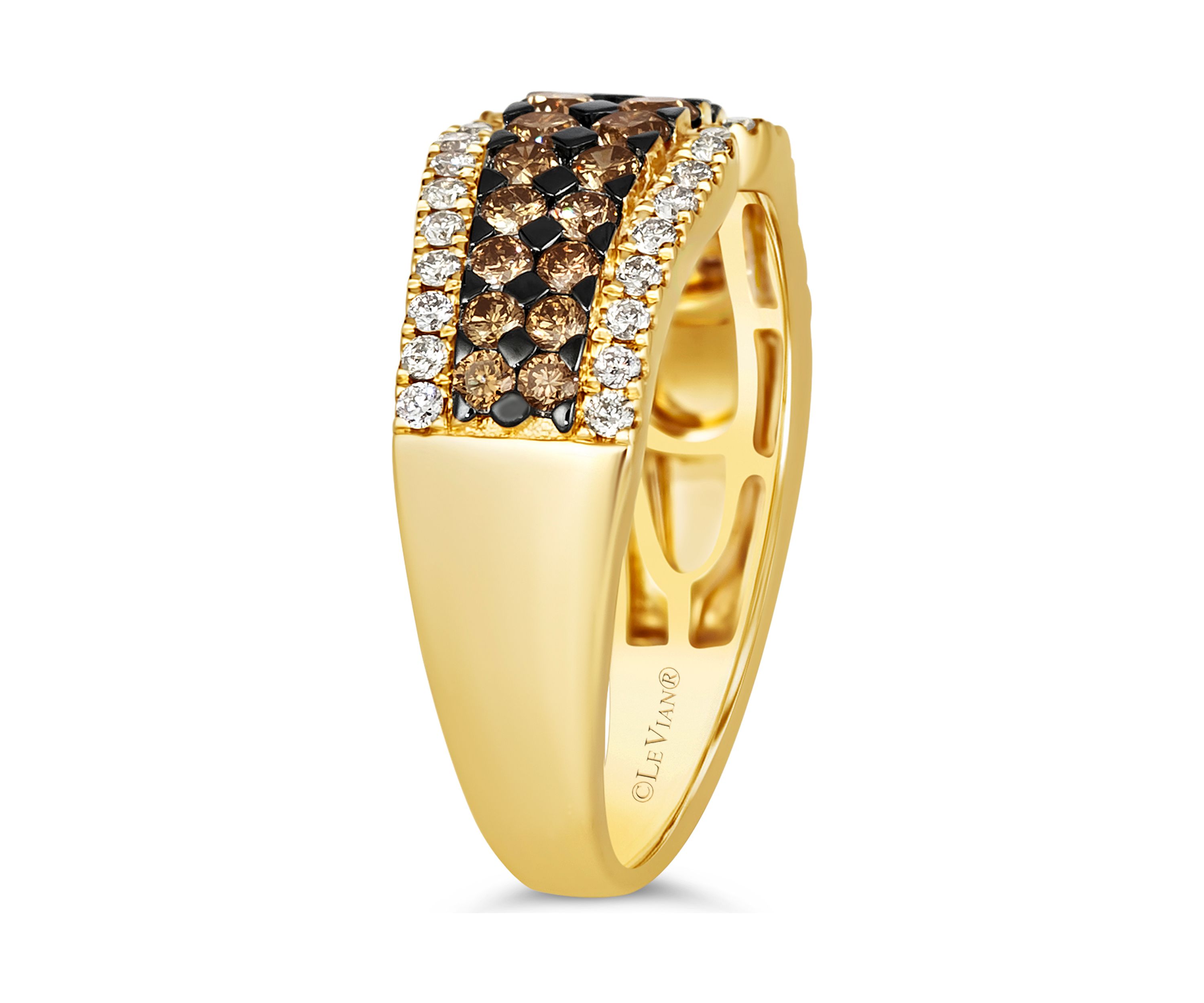 3/4 ct. t.w. Chocolate Diamonds®, 1/4 ct. t.w. Nude Diamonds™ Ring in 14K Honey Gold™