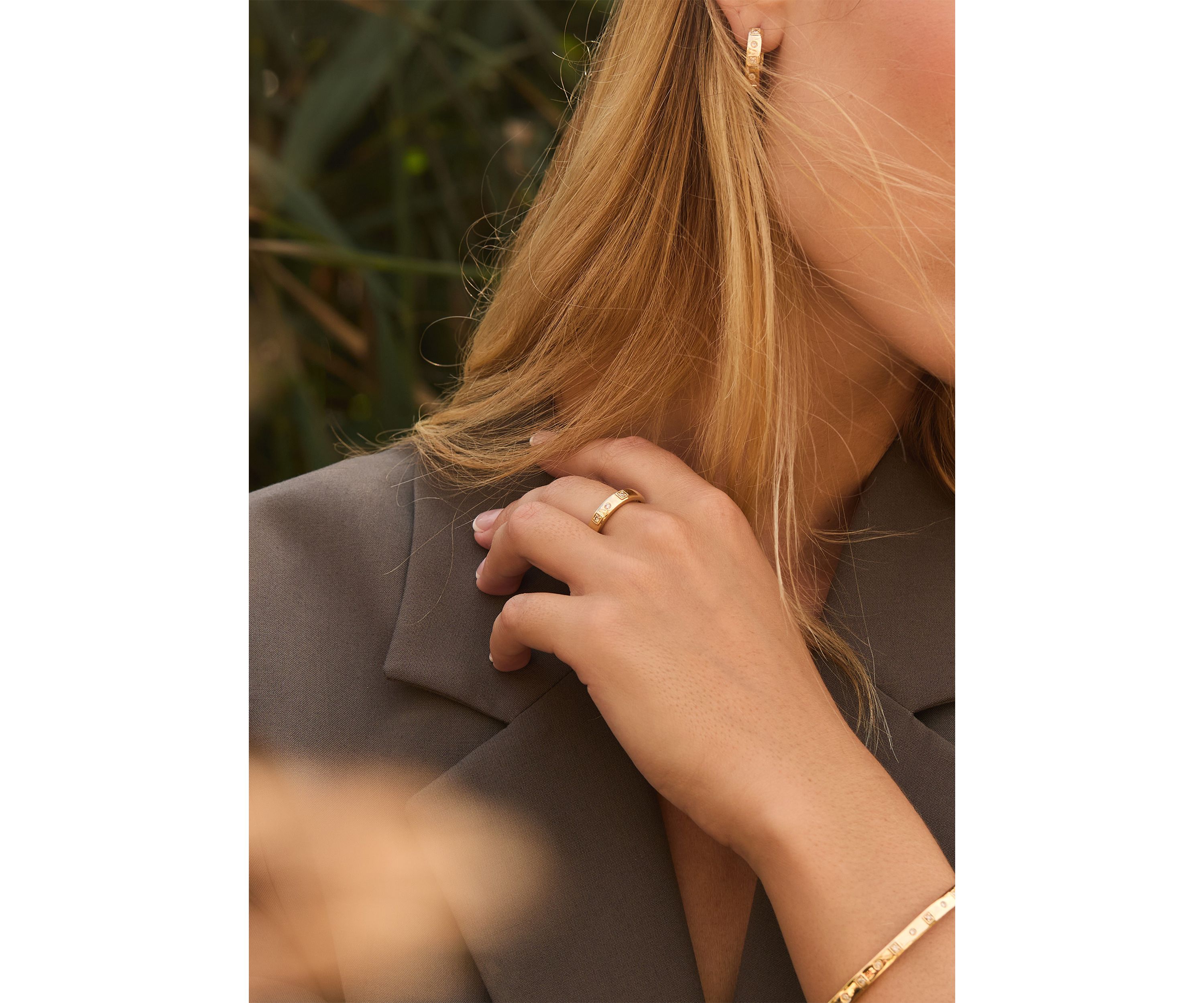 Bangle featuring 1/3 ct. t.w. Nude Diamonds™ set in 14K Honey Gold™