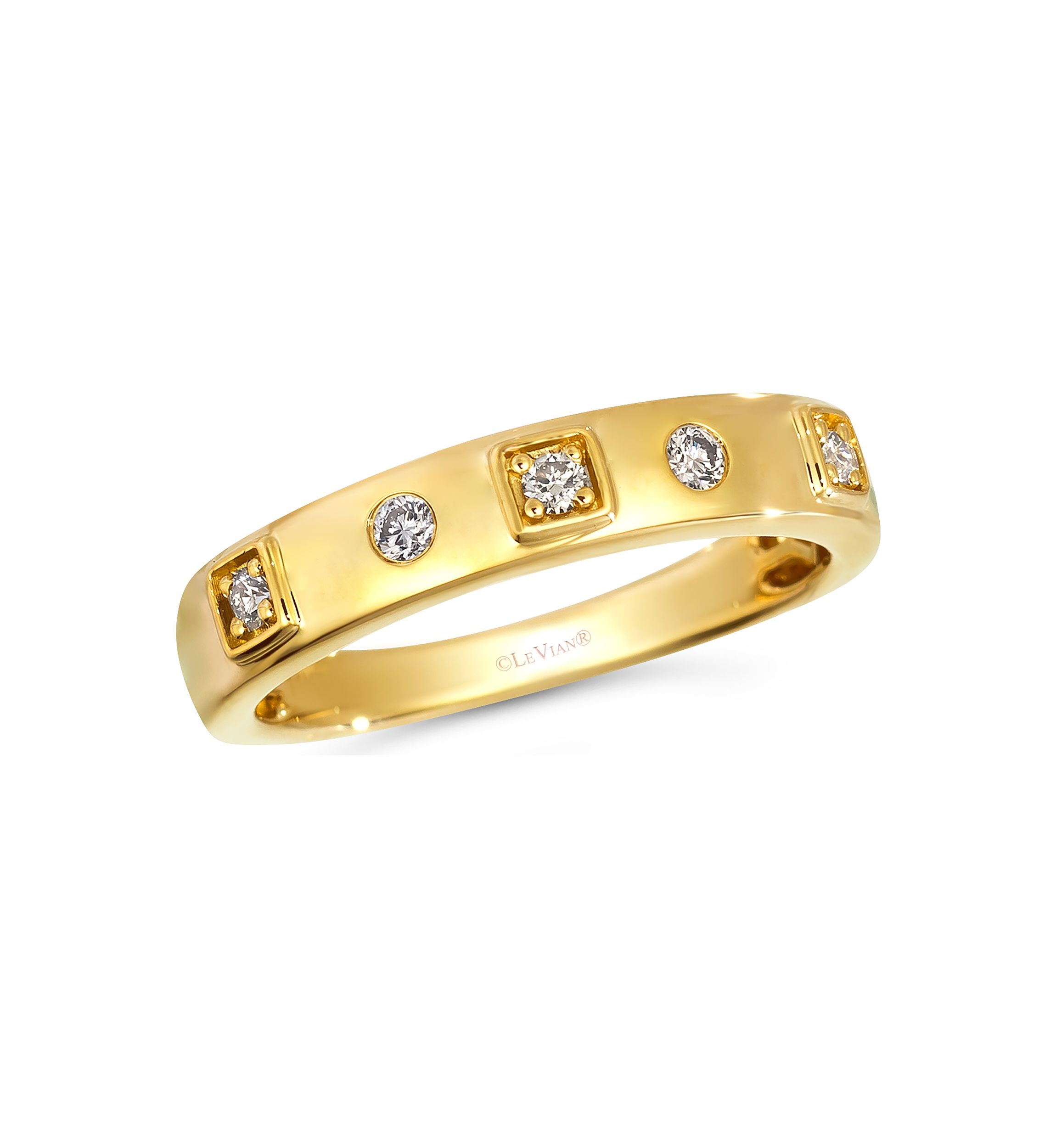 Ring featuring  1/8 ct. t.w. Nude Diamonds™ set in 14K Honey Gold™