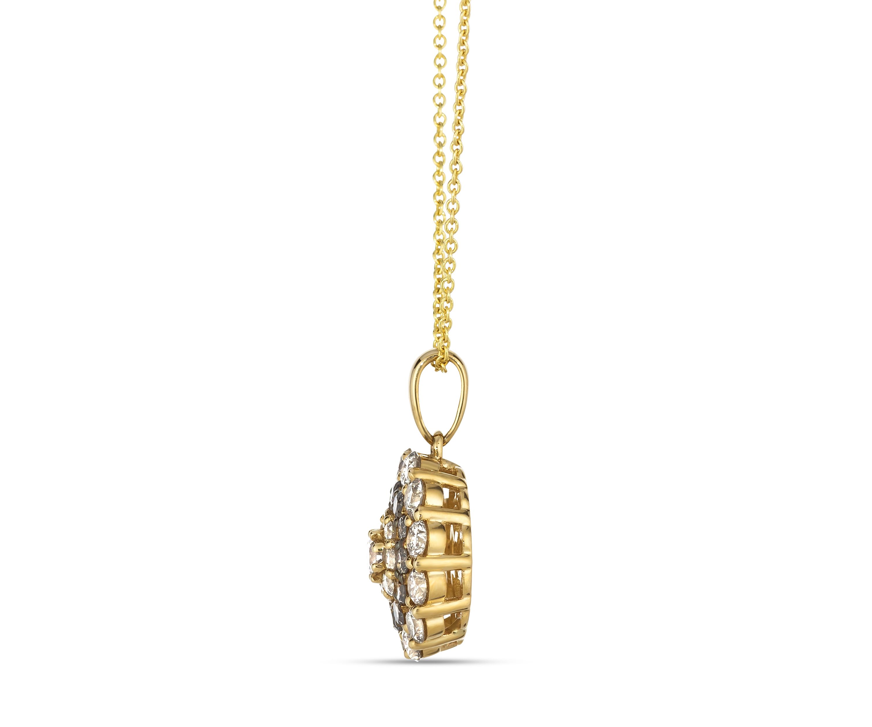  Pendant featuring 1 ct. t.w. Nude Diamonds™, 1/3 ct. t.w. Chocolate Diamonds® set in 14K Honey Gold™