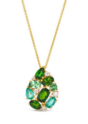 Le Vian® 1 ct. t.w. Pistachio Diopside®, 1/3 ct. t.w. Costa Smeralda