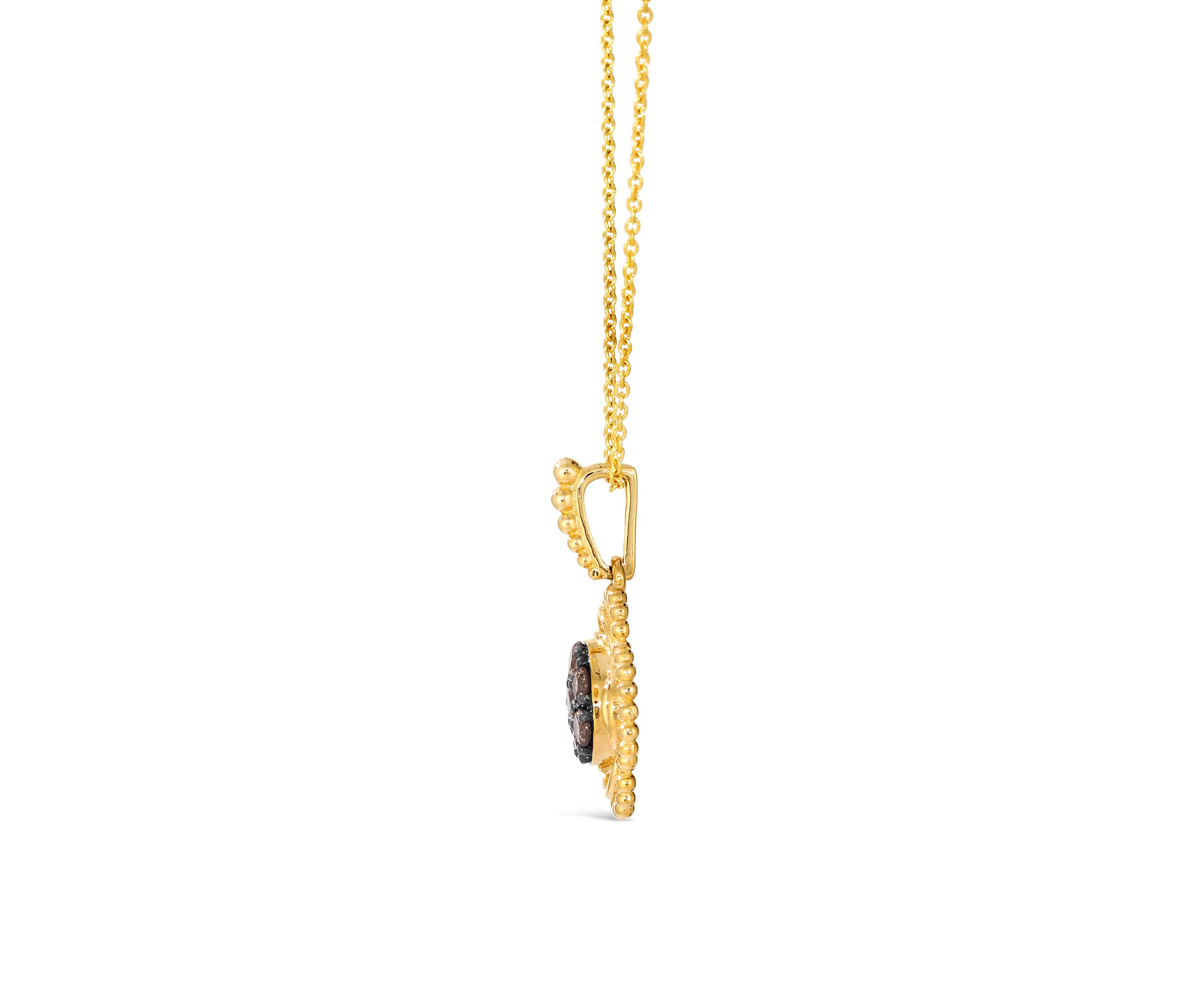 1/3 ct. t.w. Chocolate Diamonds® Chocolatier® Pendant Necklace in 14K Honey Gold™