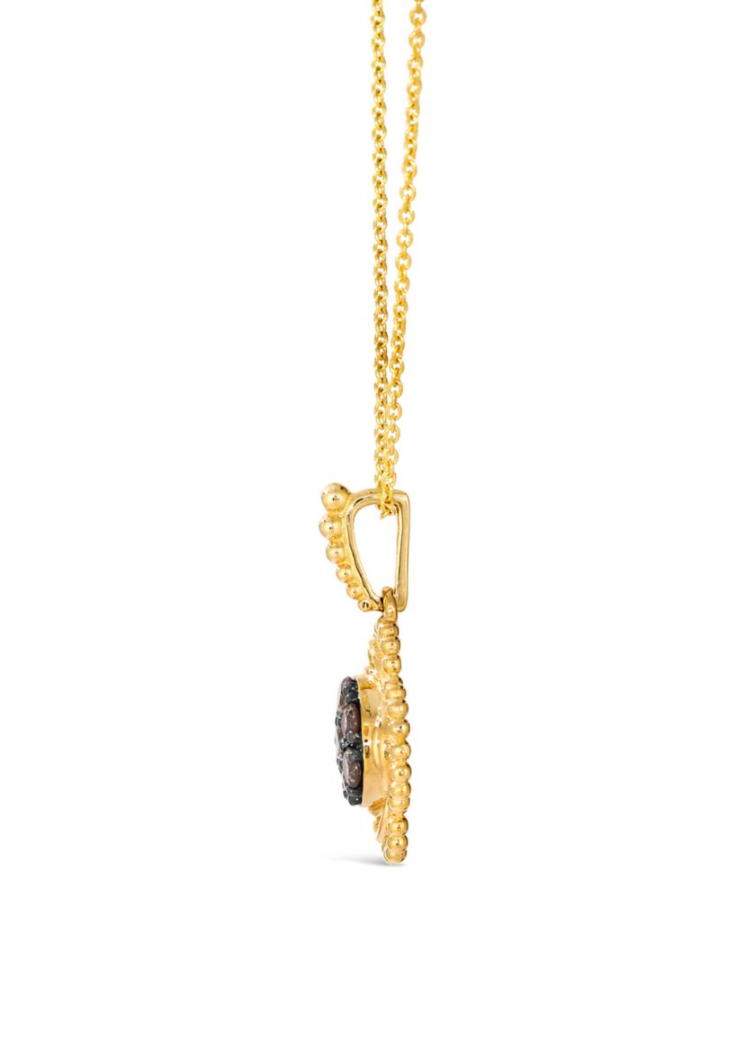 1/3 ct. t.w. Chocolate Diamonds® Chocolatier® Pendant Necklace in 14K Honey Gold™
