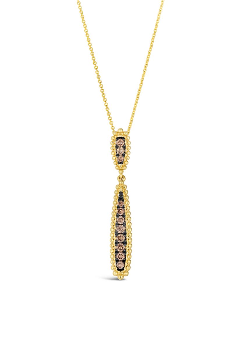 3/8 ct. t.w. Chocolate Diamonds® Chocolatier® Pendant Necklace in 14K Honey Gold™