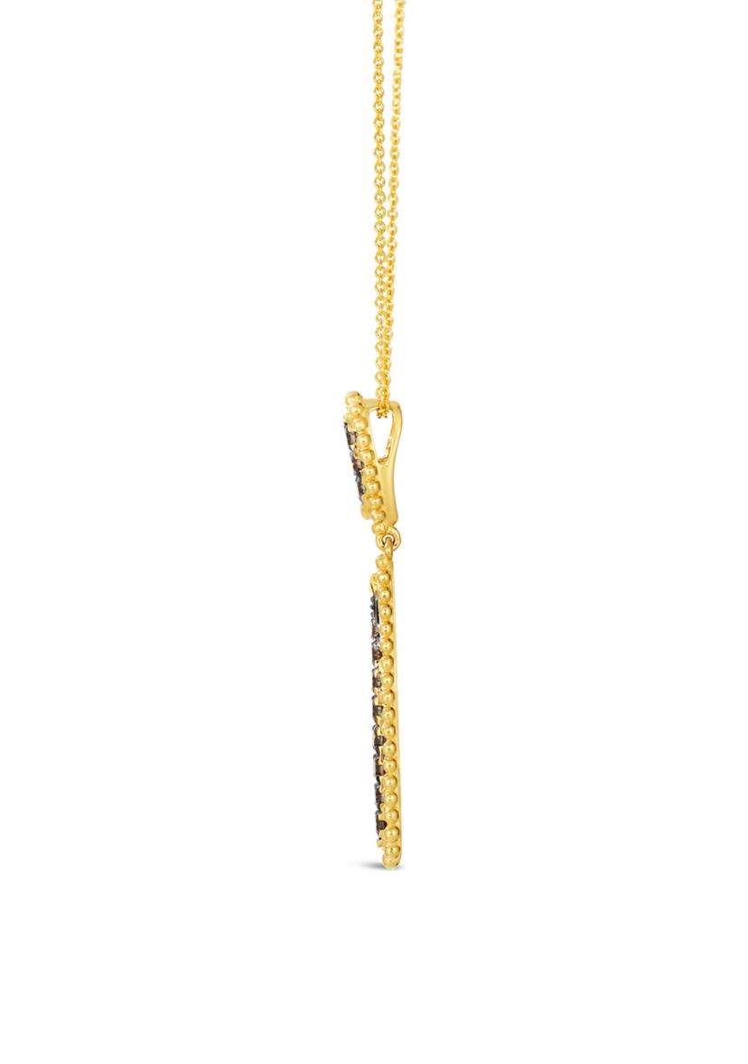 3/8 ct. t.w. Chocolate Diamonds® Chocolatier® Pendant Necklace in 14K Honey Gold™