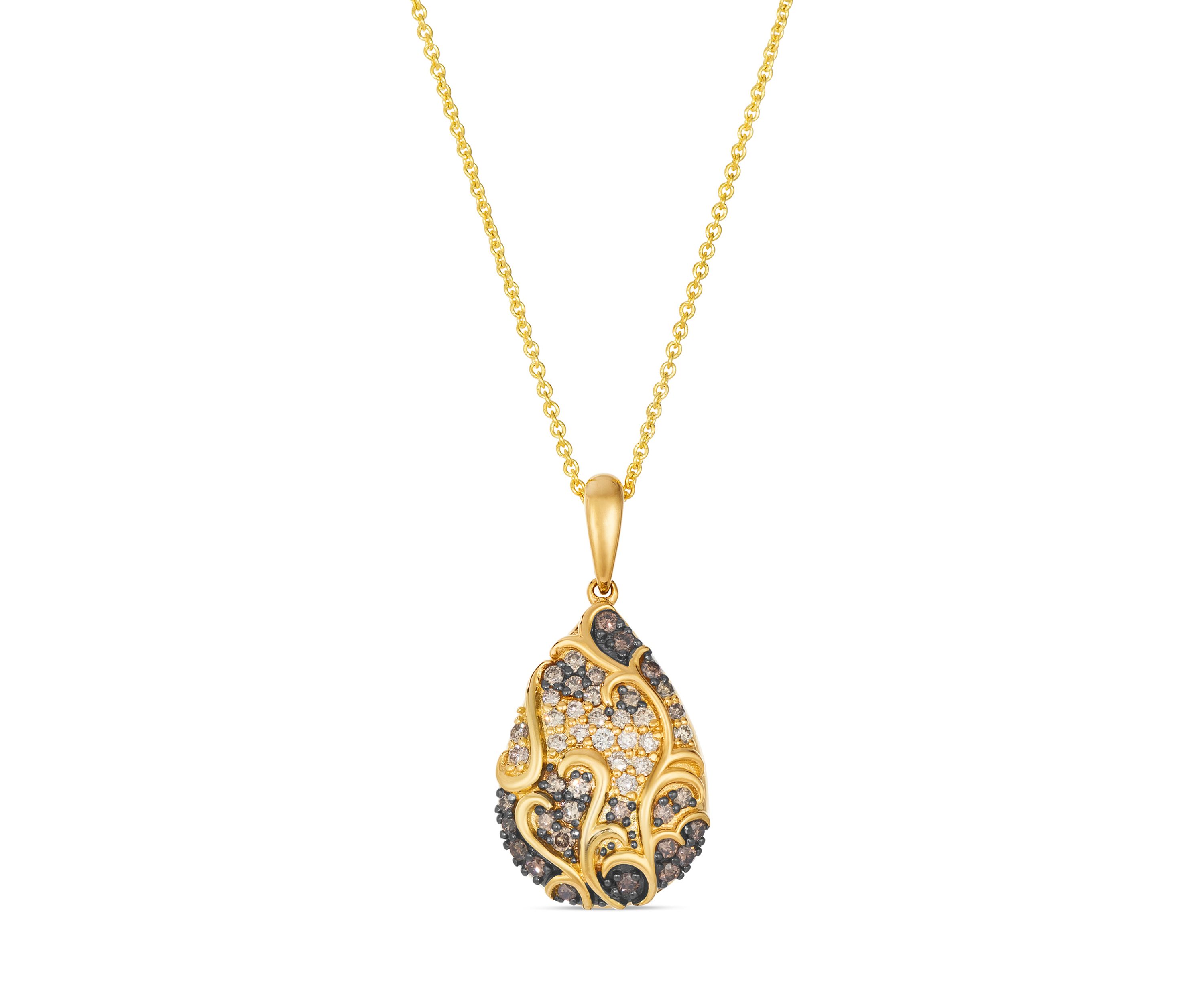 1/3 ct. t.w. Chocolate Ombré Diamonds® Pendant Necklace in 14K Honey Gold™