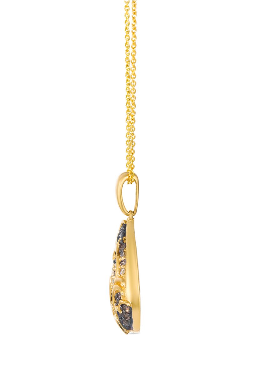 1/3 ct. t.w. Chocolate Ombré Diamonds® Pendant Necklace in 14K Honey Gold™