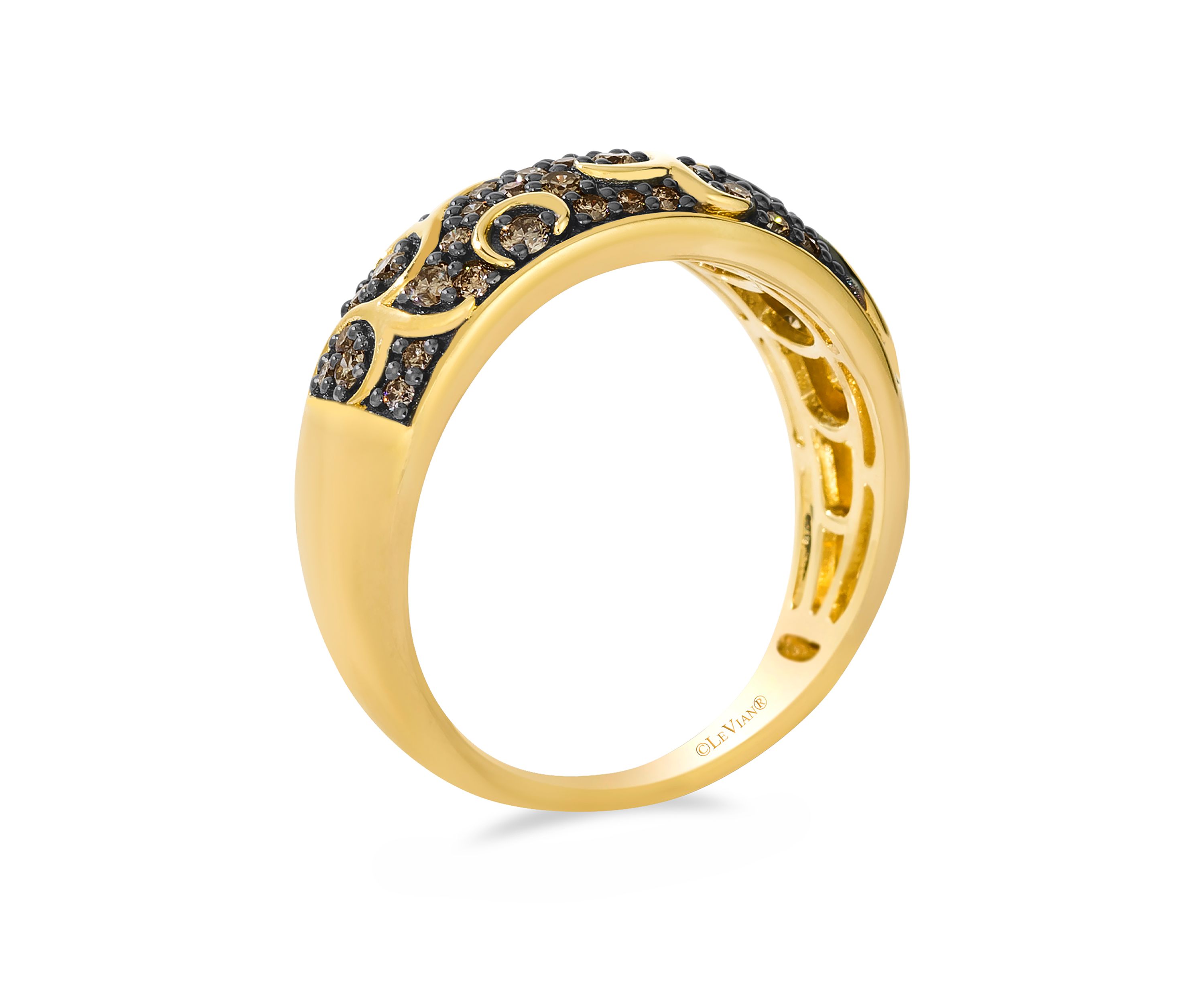 3/8 ct. t.w. Chocolate Diamonds® Chocolatier® Ring in 14K Honey Gold™