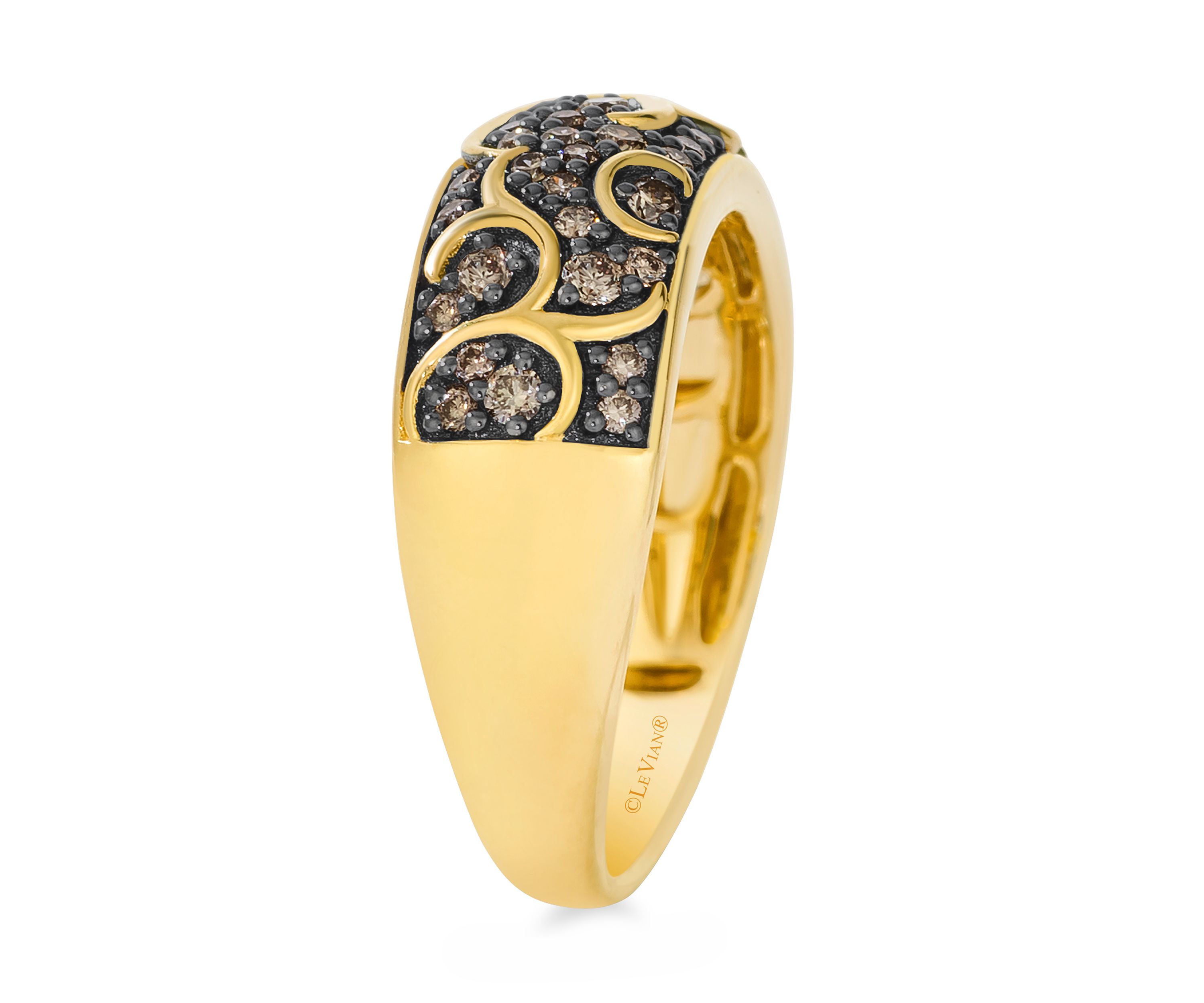 3/8 ct. t.w. Chocolate Diamonds® Chocolatier® Ring in 14K Honey Gold™