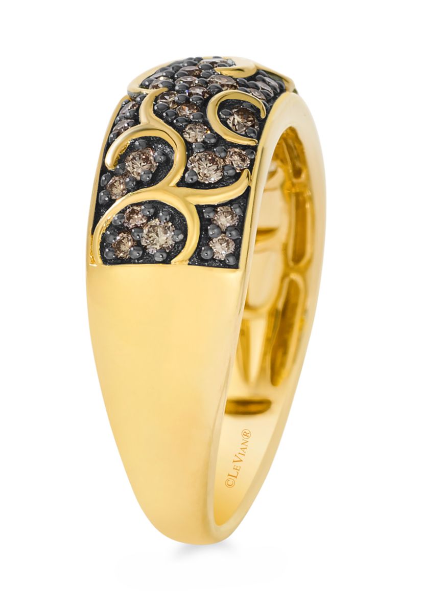 3/8 ct. t.w. Chocolate Diamonds® Chocolatier® Ring in 14K Honey Gold™