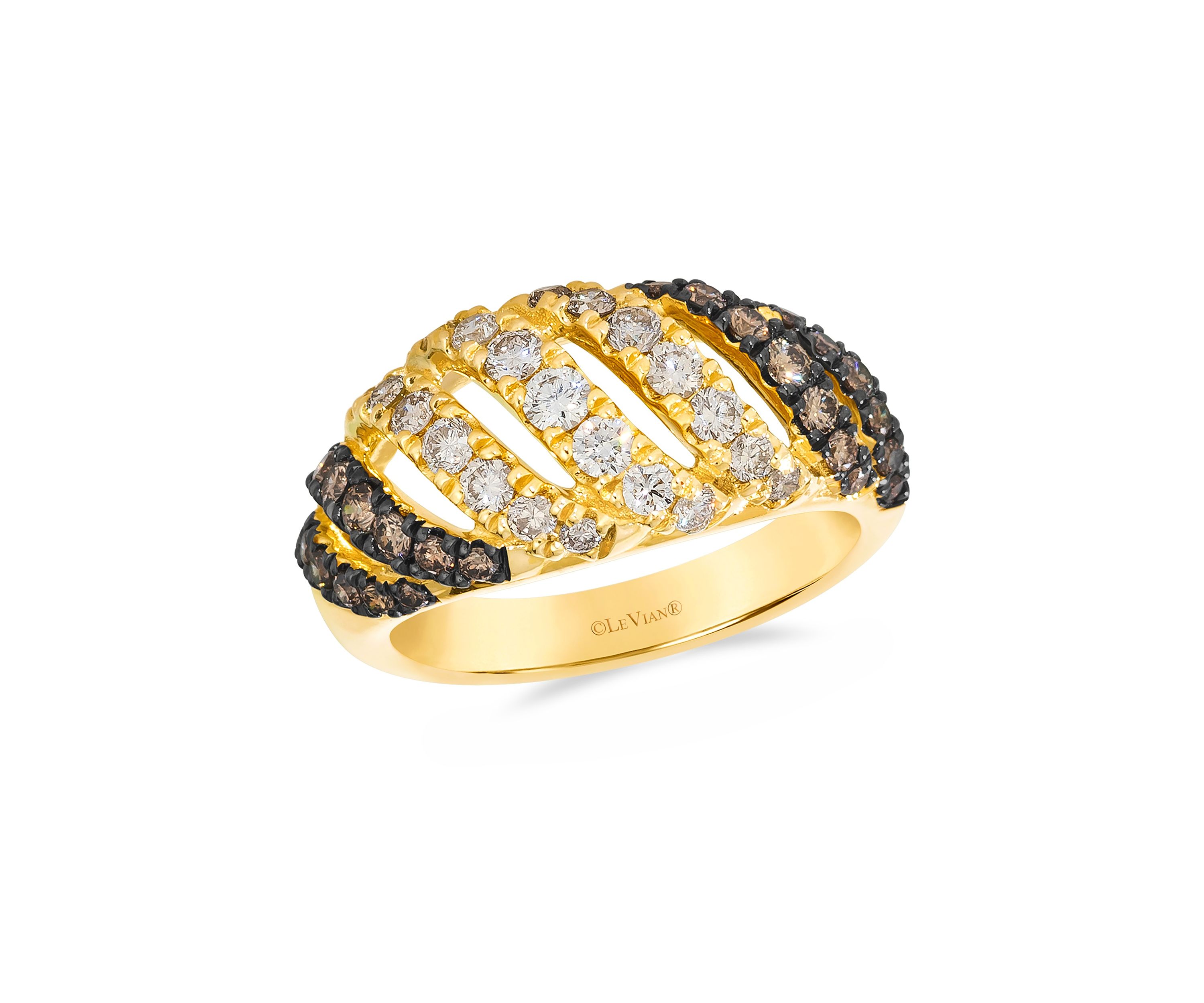 1.13 ct. t.w. Chocolate Ombré Diamonds® Ombré Ring in 14K Honey Gold™