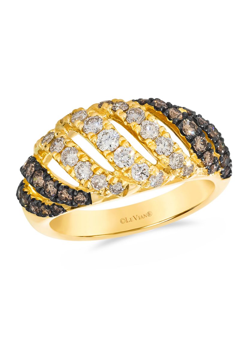 1.13 ct. t.w. Chocolate Ombré Diamonds® Ombré Ring in 14K Honey Gold™