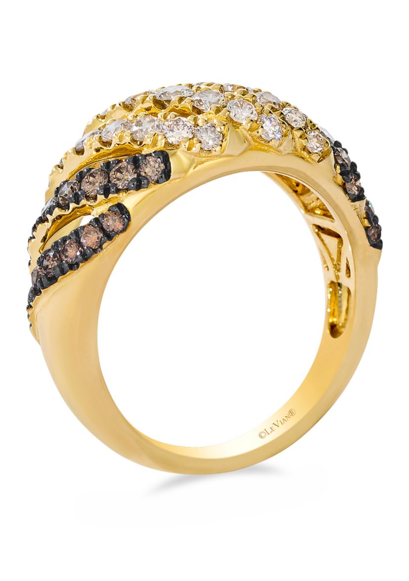 1.13 ct. t.w. Chocolate Ombré Diamonds® Ombré Ring in 14K Honey Gold™