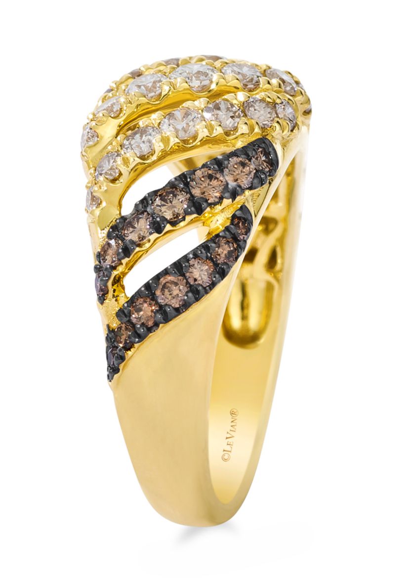 1.13 ct. t.w. Chocolate Ombré Diamonds® Ombré Ring in 14K Honey Gold™