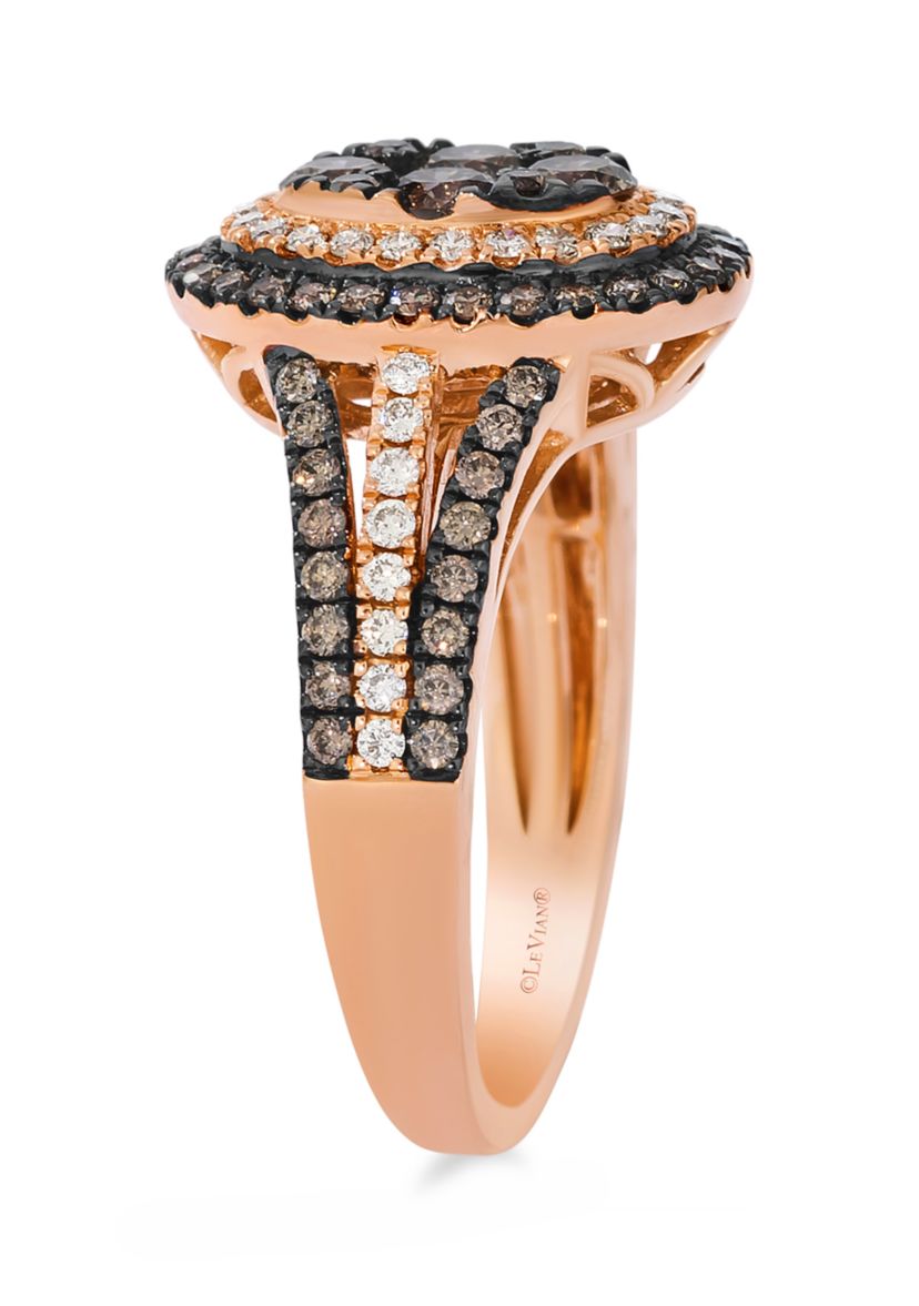 1 ct. t.w. Chocolate Diamonds®, 1/4 ct. t.w. Nude Diamonds™ Ring in 14K Strawberry Gold®