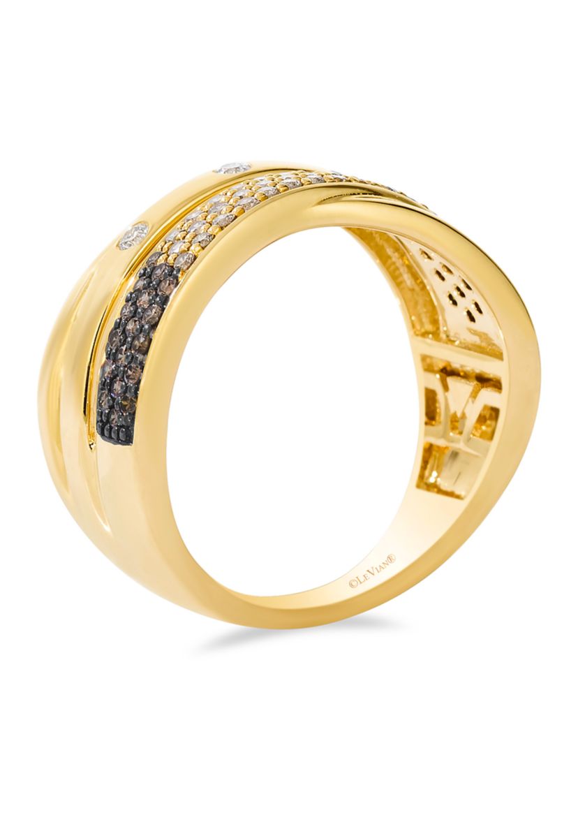 1/2 ct. t.w. Chocolate Diamonds® Ombré Ring in 14K Honey Gold™