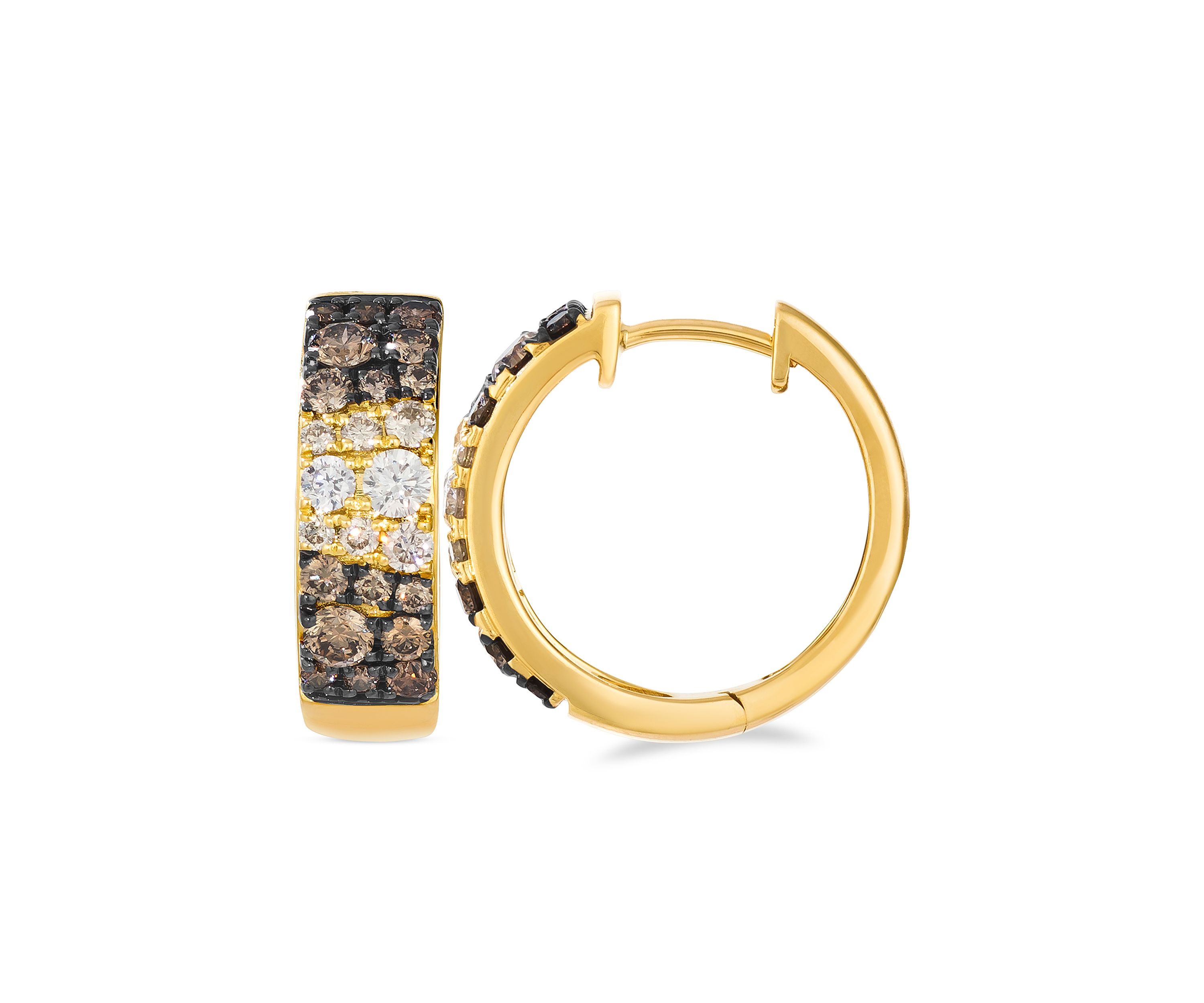 1.43 ct. t.w. Chocolate Ombré Diamonds® Ombré Earrings in 14K Honey Gold™