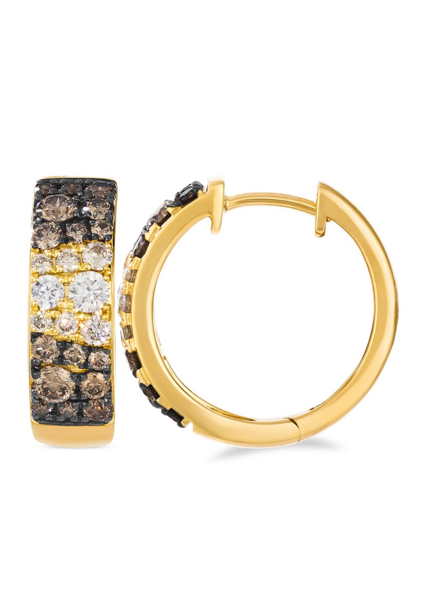 1.43 ct. t.w. Chocolate Ombré Diamonds® Ombré Earrings in 14K Honey Gold™