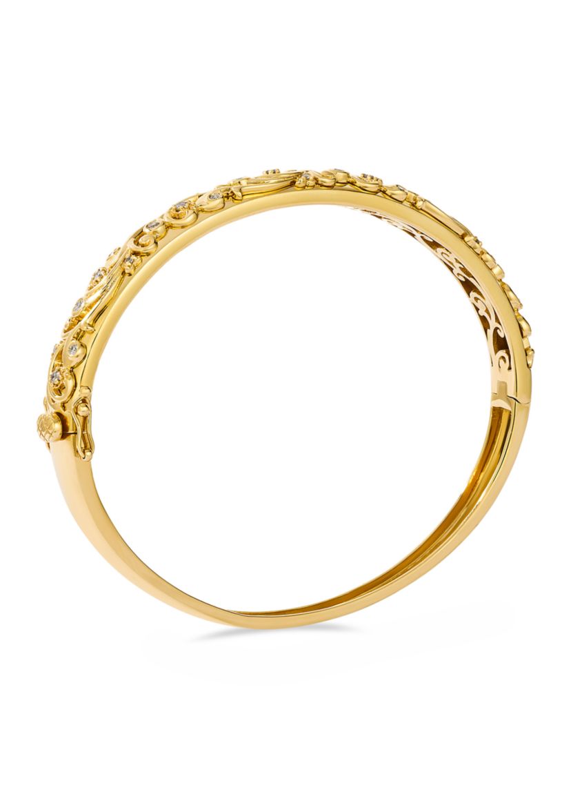 1/3 ct. t.w. Nude Diamonds™ Bangle Bracelet in 14K Honey Gold™