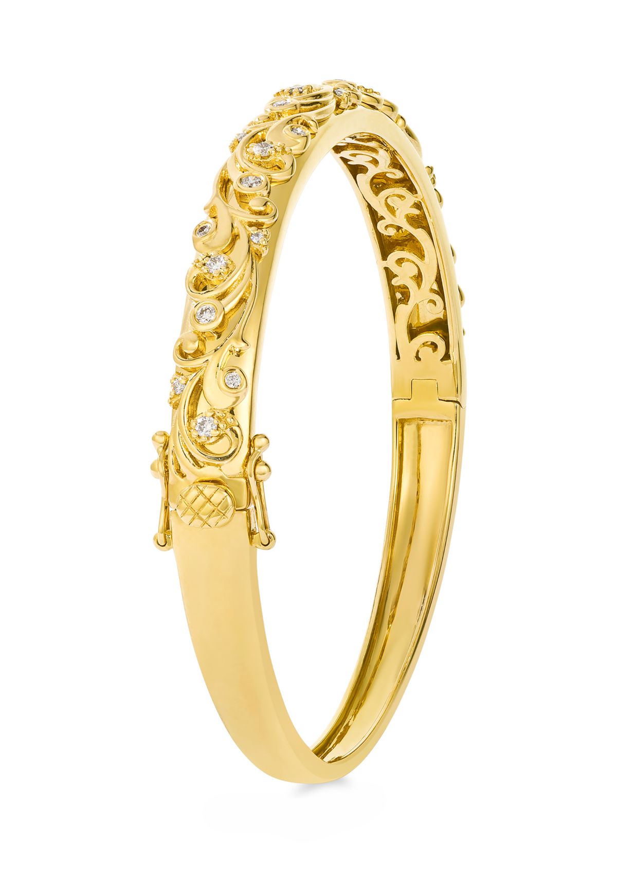 1/3 ct. t.w. Nude Diamonds™ Bangle Bracelet in 14K Honey Gold™