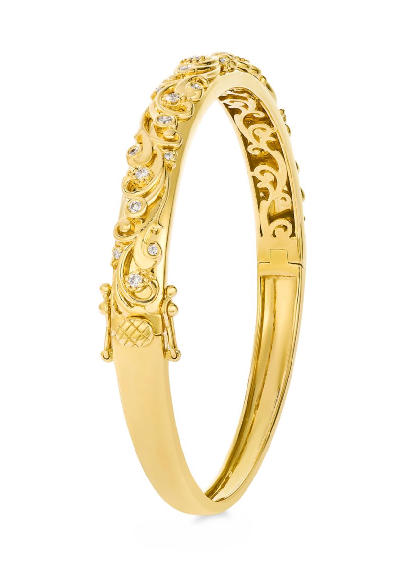 1/3 ct. t.w. Nude Diamonds™ Bangle Bracelet in 14K Honey Gold™