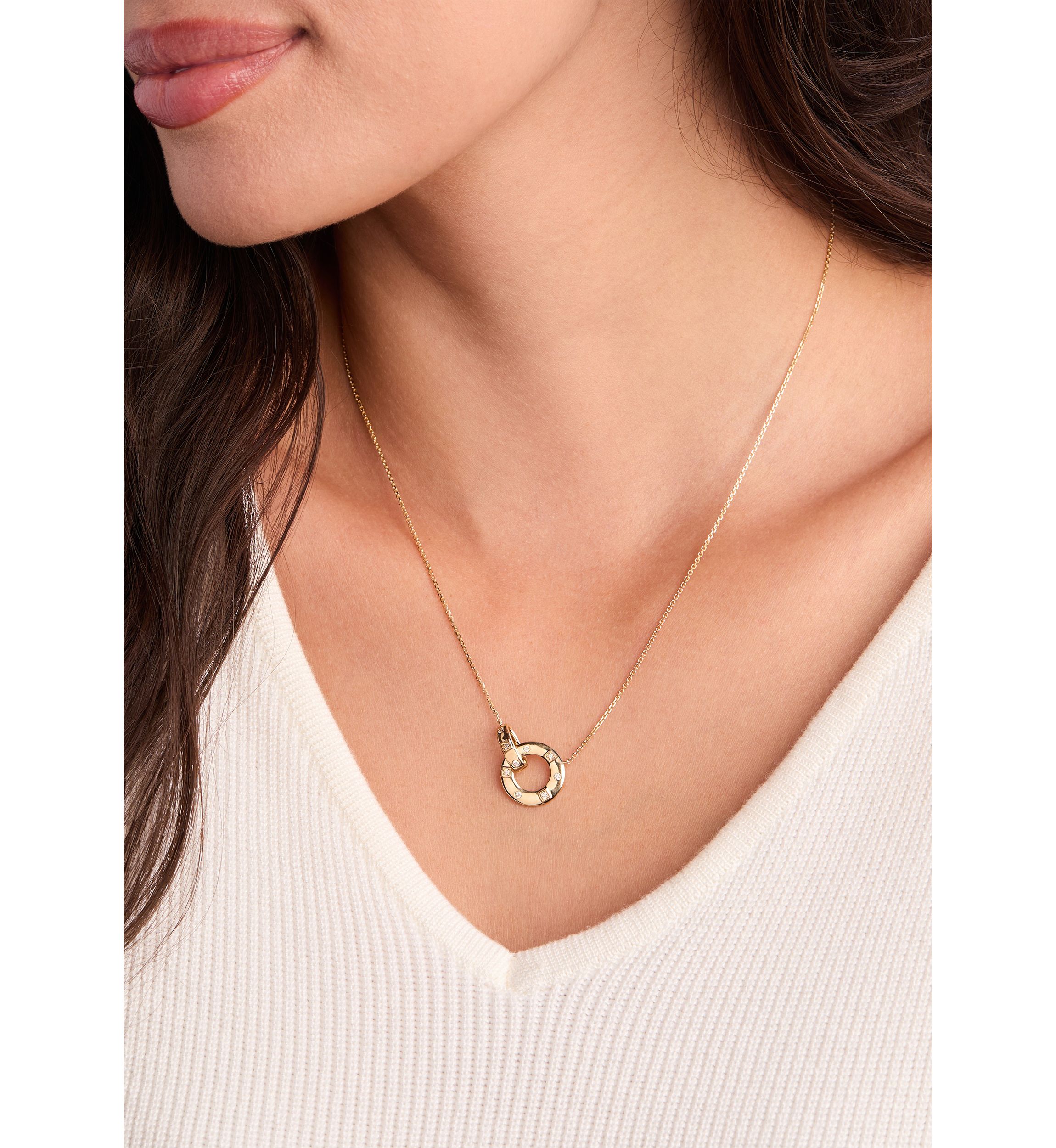  Adjustable Necklace featuring 1/10 ct. t.w. Nude Diamonds™  set in 14K Honey Gold™
