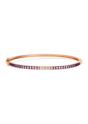 Le Vian 1 ct. t.w. Pink Ombré Sapphire, 1/6 ct. t.w. White Ombré Sapphire Bangle Bracelet in 14K Strawberry Gold