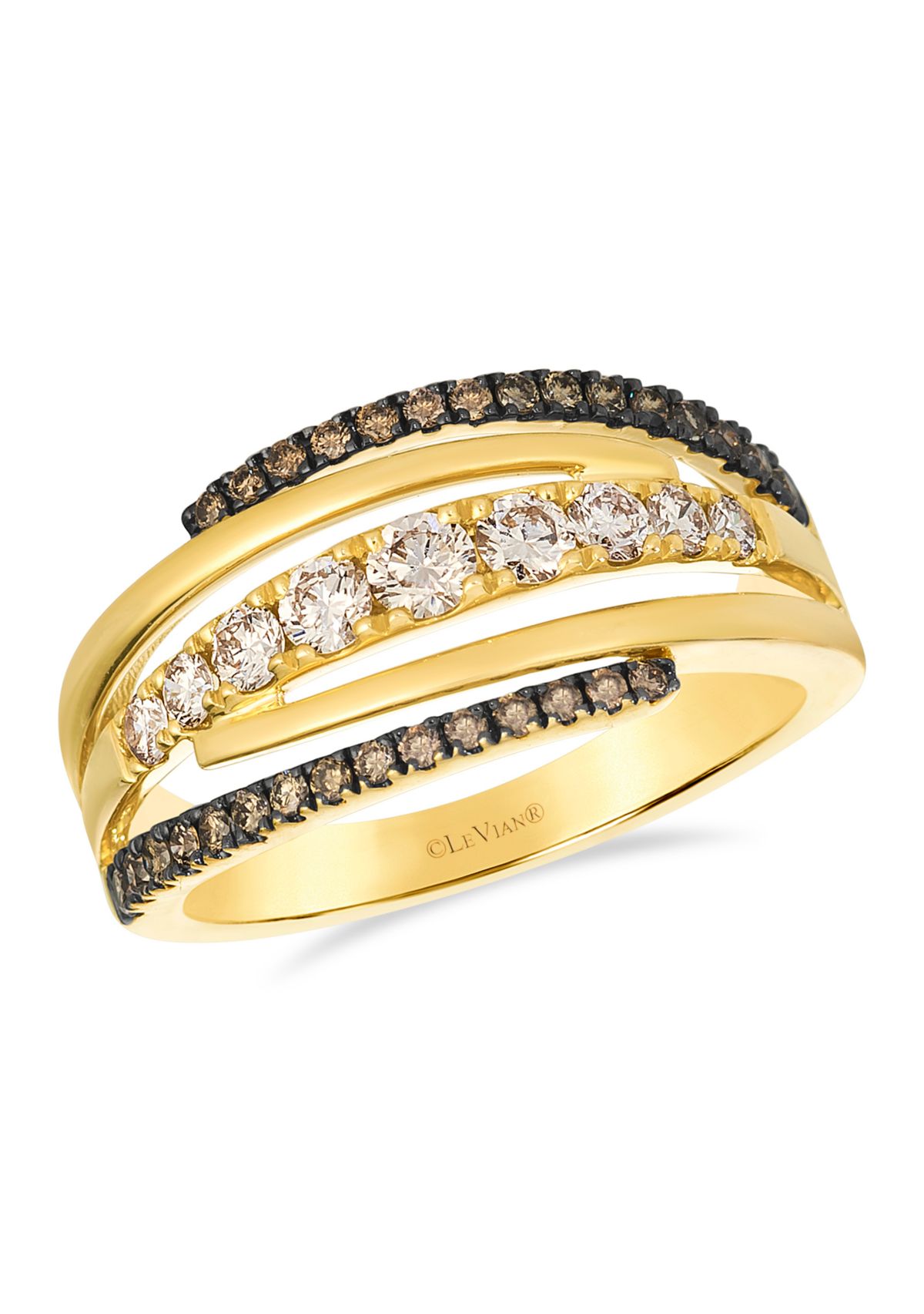 Ring featuring 1/2 ct. t.w. Nude Diamonds™, 1/4 ct. t.w. Chocolate Diamonds® set in 14K Honey Gold™