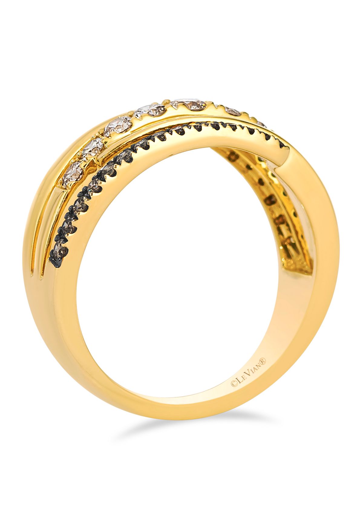 Ring featuring 1/2 ct. t.w. Nude Diamonds™, 1/4 ct. t.w. Chocolate Diamonds® set in 14K Honey Gold™