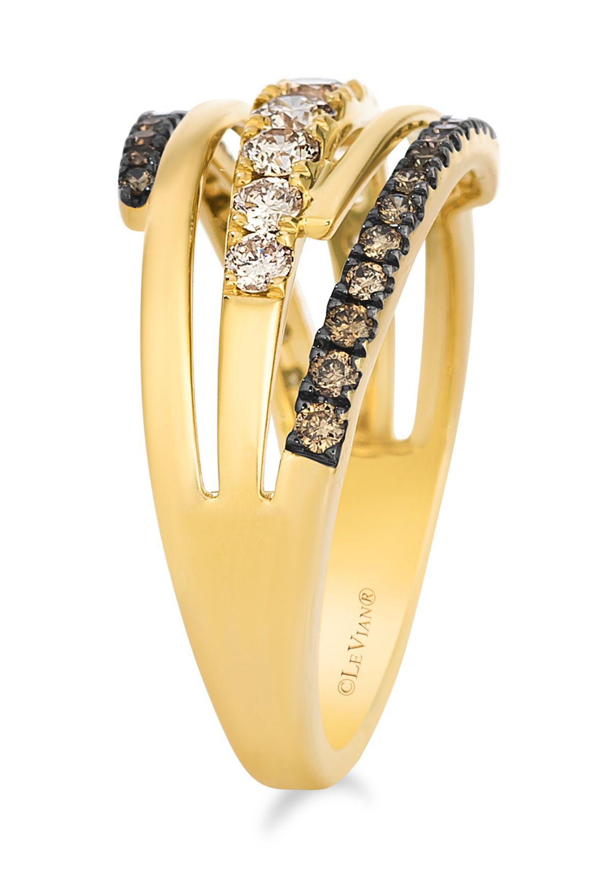 Ring featuring 1/2 ct. t.w. Nude Diamonds™, 1/4 ct. t.w. Chocolate Diamonds® set in 14K Honey Gold™