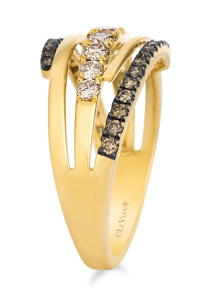 Ring featuring 1/2 ct. t.w. Nude Diamonds™, 1/4 ct. t.w. Chocolate Diamonds® set in 14K Honey Gold™