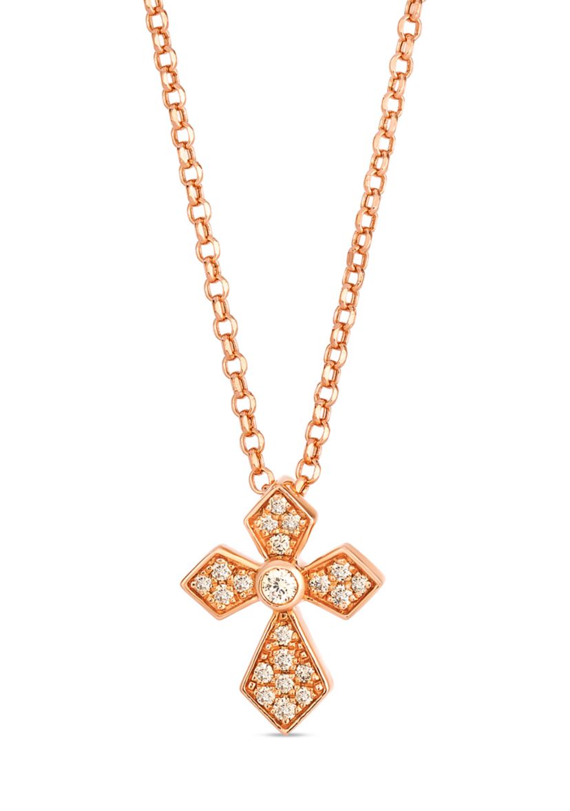 Pendant featuring 1/6 ct. t.w. Nude Diamonds™ set in 14K Strawberry Gold®