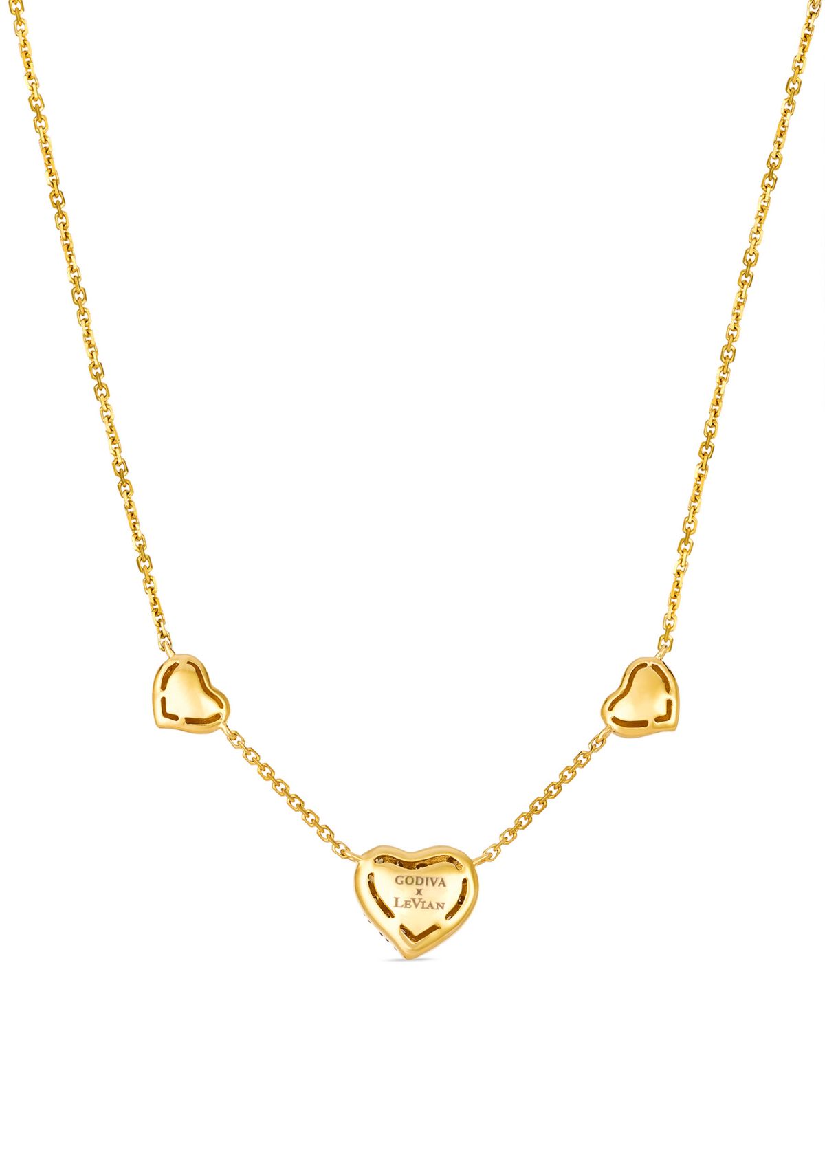x Godiva Adjustable Heart Necklace featuring 1/3 ct. t.w. Chocolate Diamonds® set in 14K Honey Gold™
