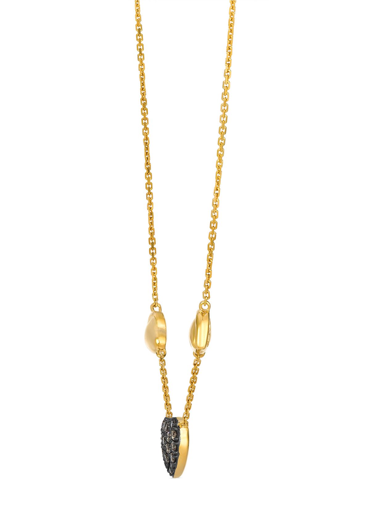 x Godiva Adjustable Heart Necklace featuring 1/3 ct. t.w. Chocolate Diamonds® set in 14K Honey Gold™