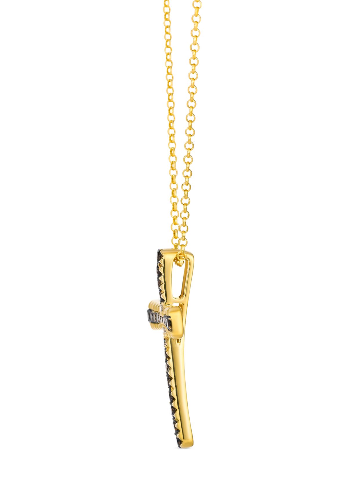 Ombre®  Cross Pendant featuring 3/4 ct. t.w. Chocolate Ombré® Diamonds set in 14K Honey Gold™