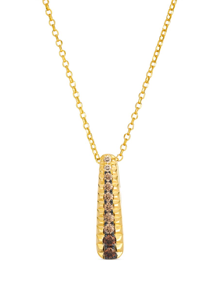 Ombre® Pendant featuring 1/3 ct. t.w. Chocolate Ombré® Diamonds set in 14K Honey Gold™